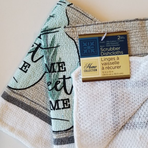 Kitchen Towels 6pc set, Home Sweet Home, Lavender - Picture 2 of 7